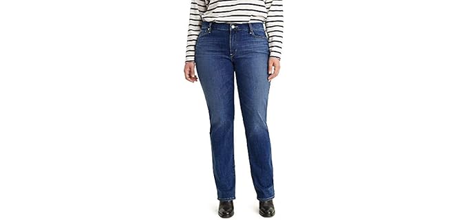 Levi’s Women's Straight - Classic Straight Jeans with Comfy Stretch Fit