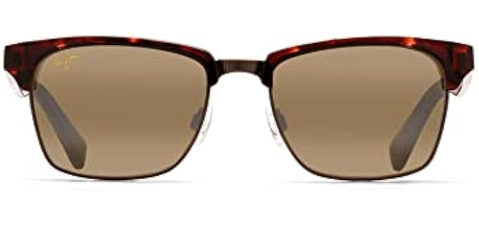 Maui Jim Unisex Kawika - Seniors Friendly Polarized Classic Reading Sunglasses for Round Faces