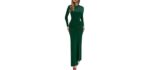 Mojessy Cocktail - Elegant Mock Neck Ruched Maxi Dress