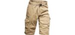 Mylldey Men's Relaxed - Breathable Cotton Cargo Shorts for Active Comfort
