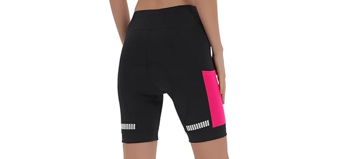Nooyme Women's Pull On - Breathable Cycling Shorts with 4D Padding