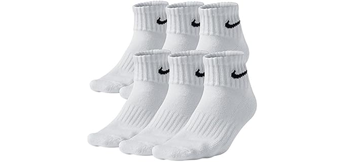 Nike Men's Cotton - Quarter Cut Socks Offering Breathable Comfort & Durability