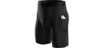 Niksa Men's Baselayer - Compression Baselayer & Yoga Shorts with Pockets