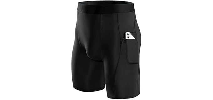 Niksa Men's Baselayer - Compression Baselayer & Yoga Shorts with Pockets