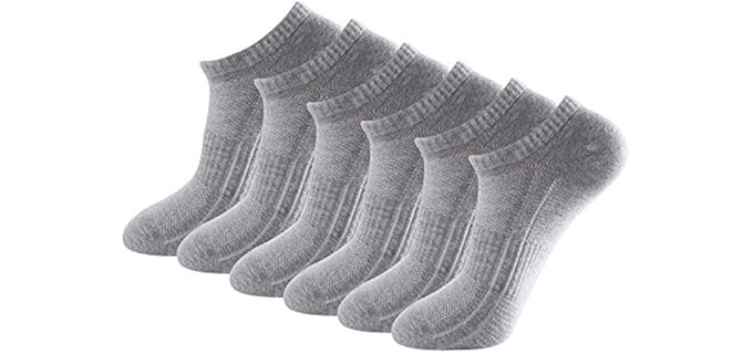 Pauboland Men's Anti Odor - No-Show Socks with Silver Ion & Breathable Mesh