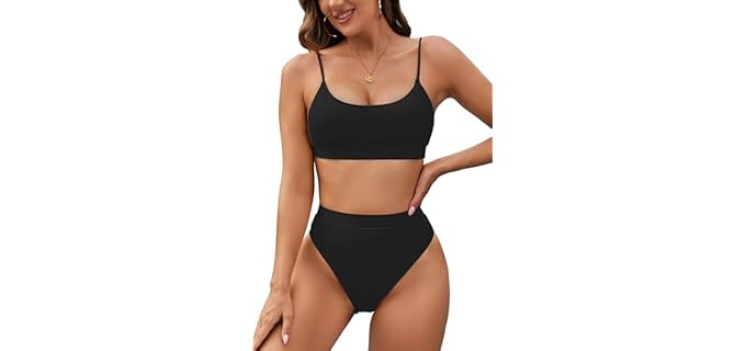 Pink Queen Cheeky - Plus Size High Waisted Bikini with Supportive Fit