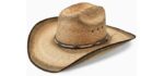 Resistol Men's Amarillo - Classic Palm Straw Cowboy Hat with Comfort Band