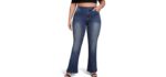 Sqiqy Stretchy - Plus-Size High-Waisted Stretch Bootcut Jeans