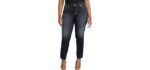 Silver Jeans Co. Suki - Mid-Rise Curvy Fit Straight Leg Jeans