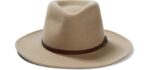 Stetson Men's Bozeman - Crushable Wool Fedora with Leather Hatband