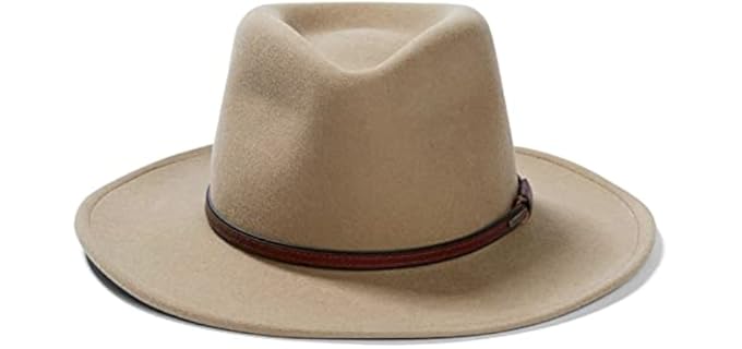 Stetson Men's Bozeman - Crushable Wool Fedora with Leather Hatband
