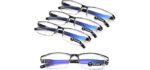 Teraise Unisex Fashion - Set of 4 Anti-Blue Light Readers