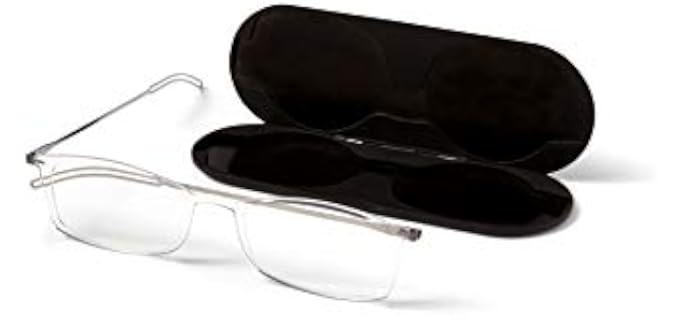 ThinOptics Unisex Rectangular - Ultra-Slim Rectangular Reading Glasses with Case