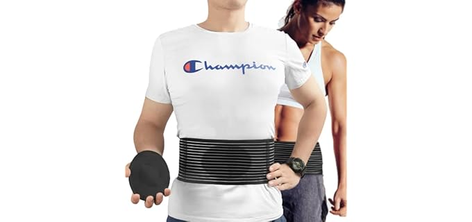 Veda Unisex Brace - Adjustable Umbilical Hernia Brace with Silicone Pad