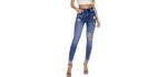 Vipones Distressed - High-Waisted Skinny Jeans with Distressed Style