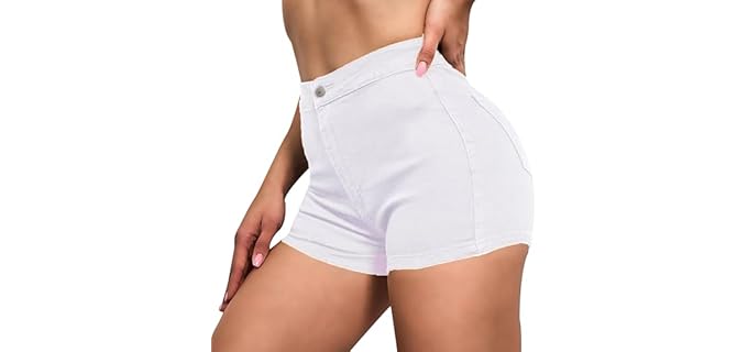 Vipones Sexy - High-Waisted Butt-Lifting Stretch Denim Shorts