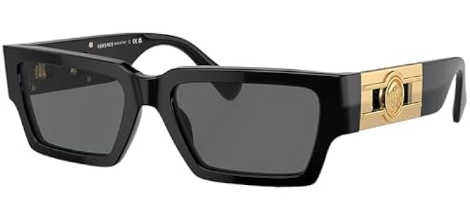 Versace Unisex Havana - Luxury Rectangular Sunglasses with UV Protection