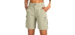 Viodia Women's Cargo - Lightweight Quick-Dry Hiking Shorts