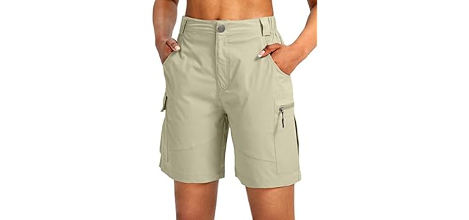 Viodia Women's Cargo - Lightweight Quick-Dry Hiking Shorts