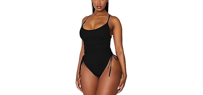Viottiset Monokini - Ruched High-Cut Monokini with Adjustable Fit