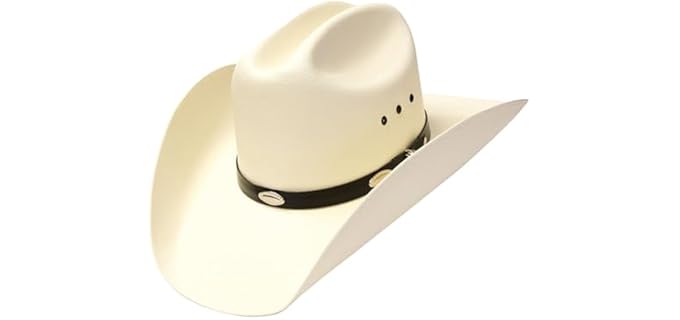 Western Express Unisex Natural - Classic Natural Straw Cowboy Hat with Conchos