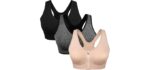 Wanayou Zip Front - Wireless Sports & Post-Surgical Bra