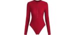 Zaful Zipper - Stylish Long Sleeve Rash Guard