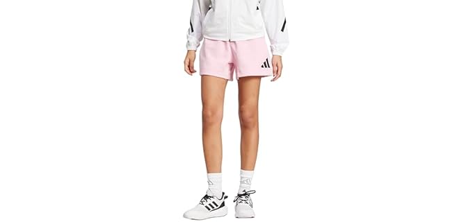Adidas Women's Z.n.e. - Sporty High-Rise Shorts with Secure Pockets