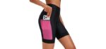 Beroy Women's Mid Rise - Breathable Cycling Shorts with 4D Padding