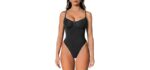 Herslims Shapewear - Seamless Tummy Control Bodysuit with Snap Crotch