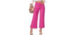 Luvamia Trendy - High-Waisted Cropped Wide-Leg Flare Jeans