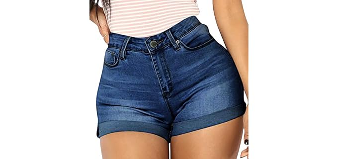 Vanberfia Stretch Legend - Mid-Rise Stretch Denim Shorts