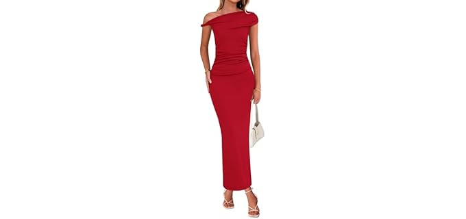 BTFBM One Shoulder - Chic Bodycon Dress for Elegance