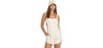 Billabong Women's Wild Pursuit - Cotton-Twill Romper with Adjustable Straps