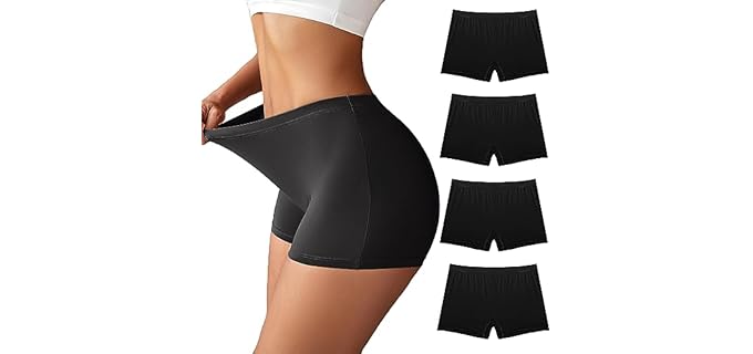 Ekouaer Invisible - Seamless Boyshort Panties with All-Day Comfort