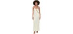 Lioness About A Girl - Chic Satin Maxi with Adjustable Details