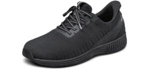 Orthofeet Men's Knit Yari - Senior’s Slip-On Orthopedic Slipper Shoes