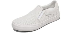 Vans Women's Deluxe - Classic Slip-On Sneakers for Seniors