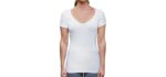 Thompson Tee Women's Slim Fit - Sweatproof Undershirt with Patented Hydro-Shield Pads