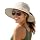 FURTALK Womens Sun Hat with Ponytail Hole Beach Hiking Summer Wide Brim UPF 50+ Outdoor Protection Foldable Bucket Hat Beige, One Size