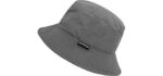 Lightweight Quick Dry Packable Bucket Sun Hat for Men Women – UPF Outdoor Fishing Hiking Beach Travel Safari Hat(S/M, 2. Light - Dark Gray)