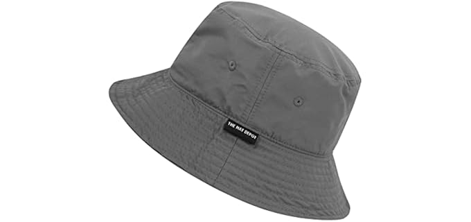 Lightweight Quick Dry Packable Bucket Sun Hat for Men Women – UPF Outdoor Fishing Hiking Beach Travel Safari Hat(S/M, 2. Light - Dark Gray)