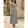 Wenrine Womens Halter V Neck Corset Maxi Dresses Summer Plaid Smocked Dress